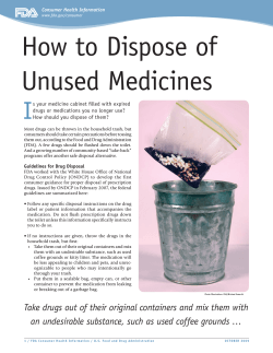 How to Dispose of Unused Medicines I