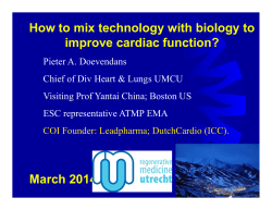 How to mix technology with biology to improve cardiac function?