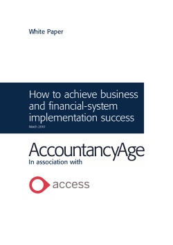 How to achieve business and financial-system implementation success White Paper