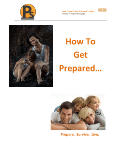 How To Get Prepared…