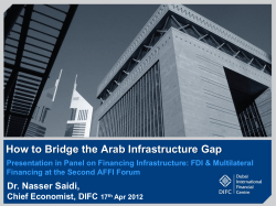 How to Bridge the Arab Infrastructure Gap