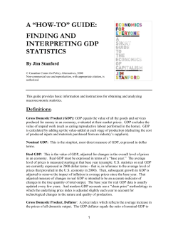 A “HOW-TO” GUIDE:  FINDING AND INTERPRETING GDP