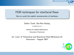 FEM techniques for interfacial flows
