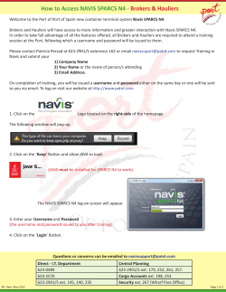 How to Access NAVIS SPARCS N4 - Brokers &amp; Hauliers