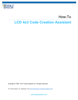 How-To LCD 4x3 Code Creation Assistant