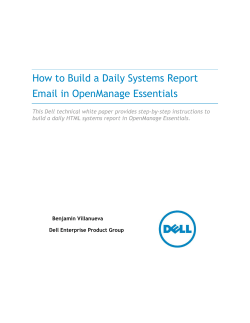 How to Build a Daily Systems Report Email in OpenManage Essentials