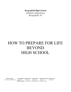 HOW TO PREPARE FOR LIFE BEYOND HIGH SCHOOL