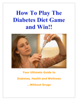 How To Play The Diabetes Diet Game and Win!!