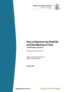 How to Determine the Shelf-life and Date Marking of Food