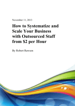 How to Systematize and Scale Your Business with Outsourced Staff