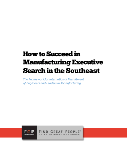 How to Succeed in Manufacturing Executive Search in the Southeast