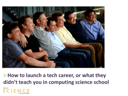 ˃ How to launch a tech career, or what they