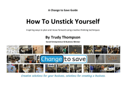 How To Unstick Yourself  By Trudy Thompson