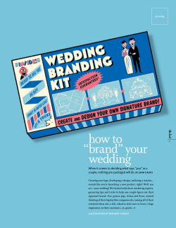 how to “brand” your wedding K