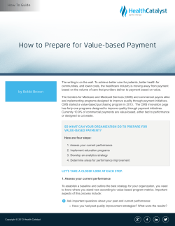 How to Prepare for Value-based Payment How To Guide