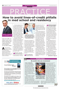 How to avoid lines-of-credit pitfalls in med school and residency