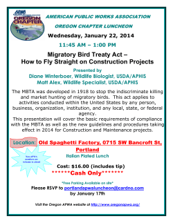 Migratory Bird Treaty Act –