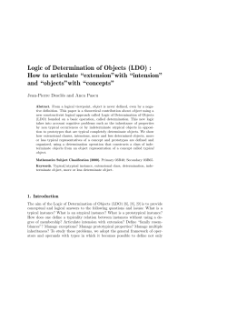 Logic of Determination of Objects (LDO) : and “objects”with “concepts”