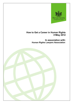 How to Get a Career in Human Rights 31May 2012