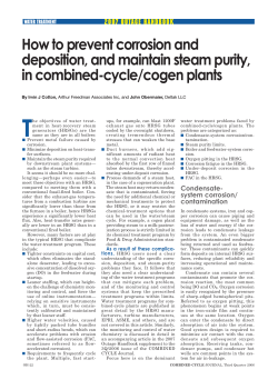 T How to prevent corrosion and deposition, and maintain steam purity,