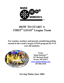 HOW TO START A LEGO League Team FIRST