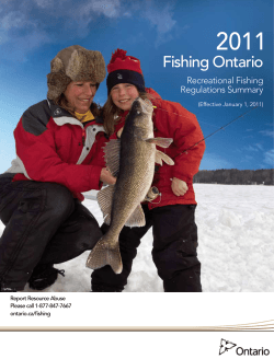 2011 Fishing Ontario Recreational Fishing Regulations Summary
