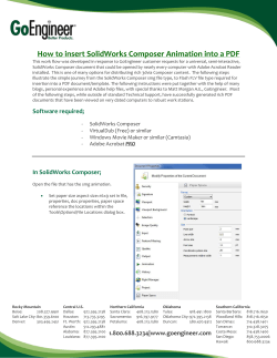 How to insert SolidWorks Composer Animation into a PDF