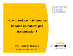 How to reduce maintenance impacts on natural gas transmission? Ňukovič