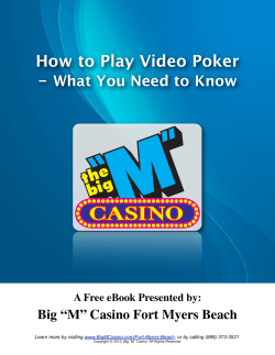 How to Play Video Poker -  What You Need to