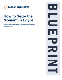 How to Seize the Moment in Egypt