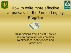 How to write more effective appraisals for the Forest Legacy Program