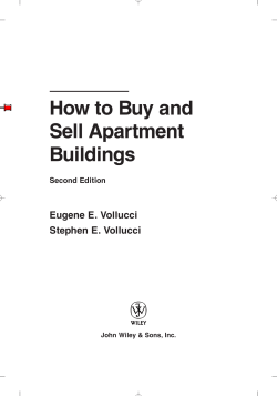 How to Buy and Sell Apartment Buildings Eugene E. Vollucci