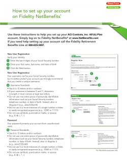 How to set up your account on Fidelity NetBenefits