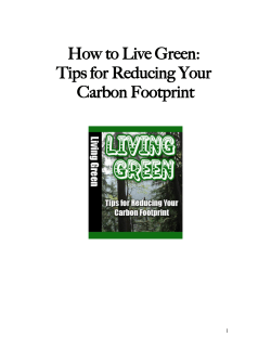 How to Live Green: Tips for Reducing Your Carbon Footprint
