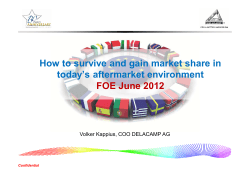 How to survive and gain market share in today’s aftermarket environment