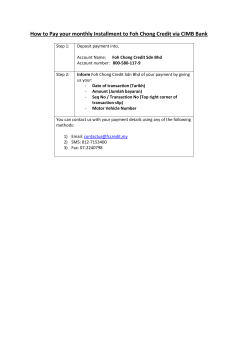 How to Pay your monthly Installment to Foh Chong Credit...