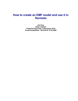 How to create an EMF model and use it in Kermeta