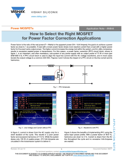 How to Select the Right MOSFET for Power Factor Correction Applications