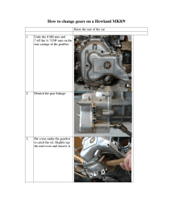 How to change gears on a Hewland MK8/9