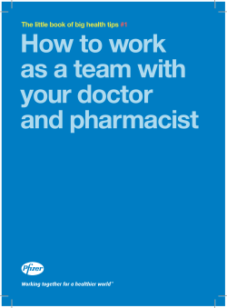 How to work as a team with your doctor and pharmacist