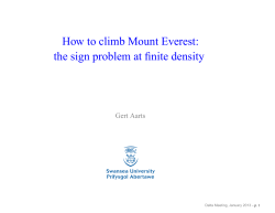 How to climb Mount Everest: the sign problem at finite density
