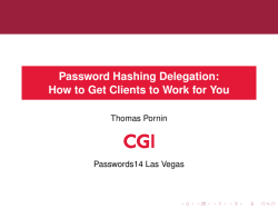 Password Hashing Delegation: How to Get Clients to Work for You