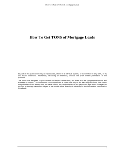 How To Get TONS of Mortgage Leads