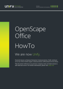 OpenScape Office HowTo We are now