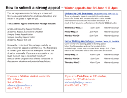 How to submit a strong appeal –  University 201 Seminars: