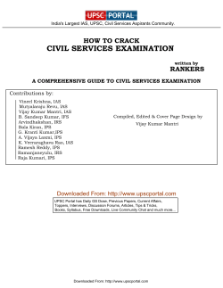 CIVIL SERVICES EXAMINATION HOW TO CRACK RANKERS