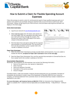 How to Submit a Claim for Flexible Spending Account Expenses