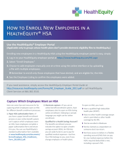 How to Enroll New Employees in a HealthEquity® HSA
