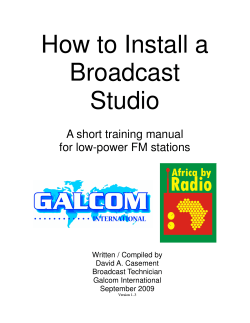 How to Install a Broadcast Studio