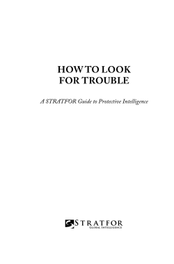 HOW TO LOOK FOR TROUBLE S t r at for